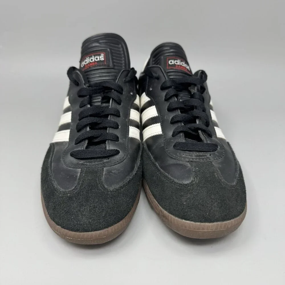 Adidas Samba Soccer Football Sneakers Black Athletic Shoes Mens 9.5